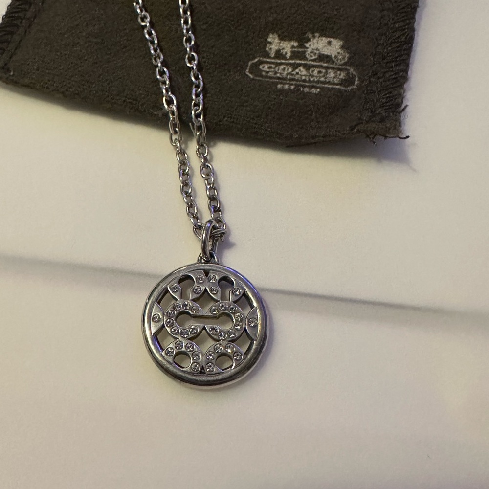 Coach Vintage, Authentic,‎ sterling silver Charm Chain Necklace